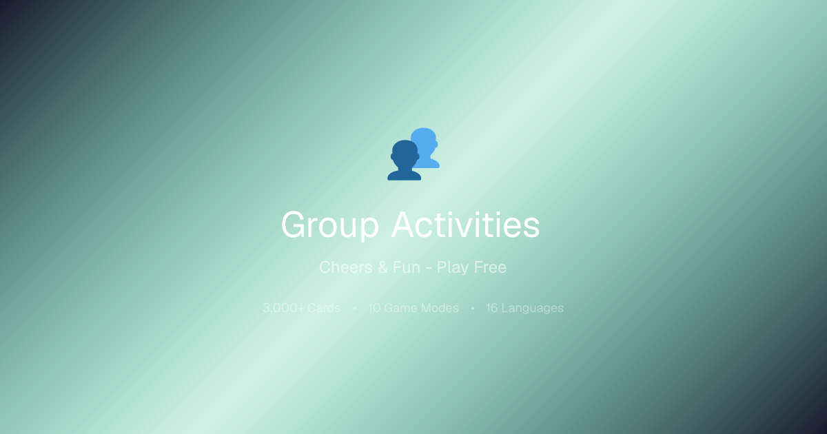 Group Activities - Drinking Game | Cheers & Fun